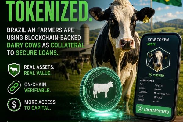 Brazil Just Tokenized Dairy Cows for Loans 🇧🇷🐄 Not real estate. Not treasuries.